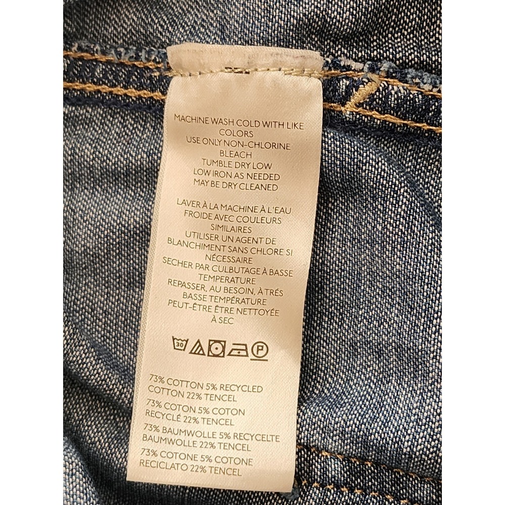We The Free Free People Silverton Puddle Barrel Jeans Medium Wash Blue Baggy M - Picture 8 of 8